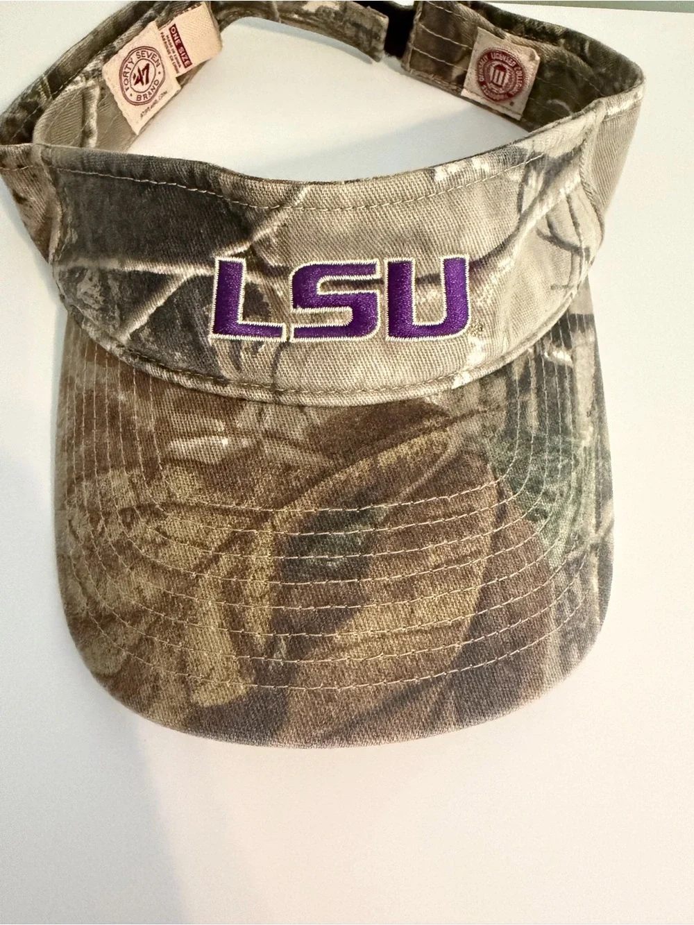 '47 Brand LSU Tigers Camouflage Visor One Size Officially Licensed